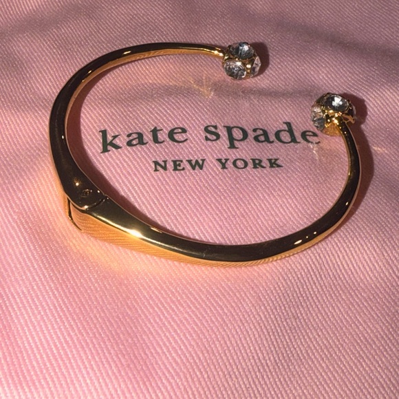 Kate Spade Lady Marmalade Gold with Crystals open cuff bracelet - Picture 2 of 2